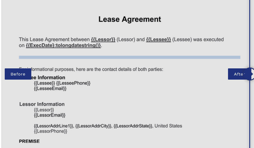 Lease Agreements Word Docx Template