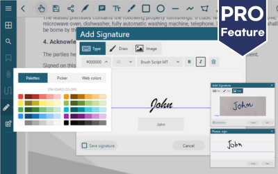 JavaScript PDF Viewer/Editor with PDF Graphical Signature Support - type, draw, upload image