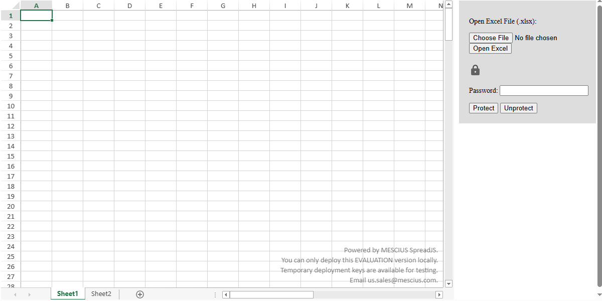 JavaScript Excel File Viewer Project