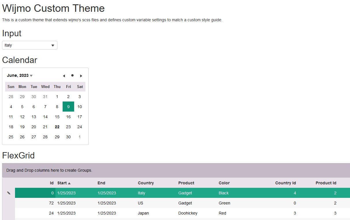 Style JavaScript Components