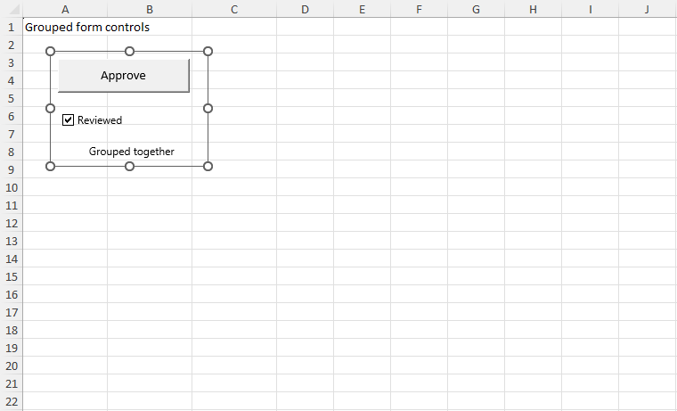 Document Solutions For Excel both Java and .NET libraries |Support for Form Controls Inside Group Shapes
