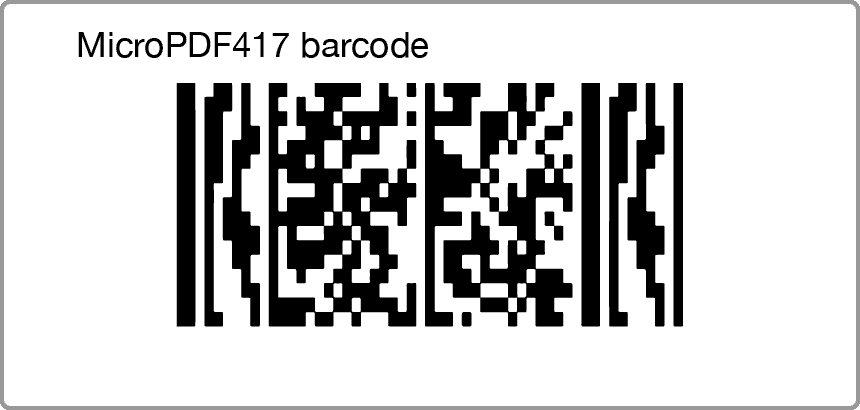 MicroPDF417 Barcode