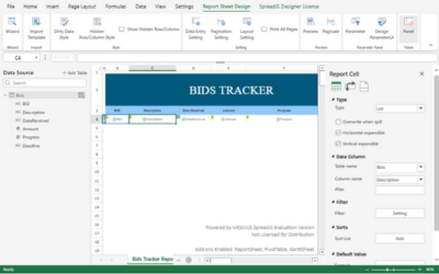 WYSIWYG ReportSheet Designer | Code-Free JavaScript Report XLSX Template Creation