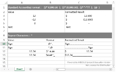 Formatting in JavaScript Spreadsheet Cells