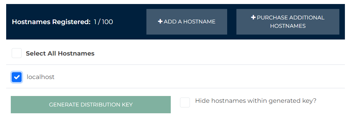 Selecting Hostnames Screenshot