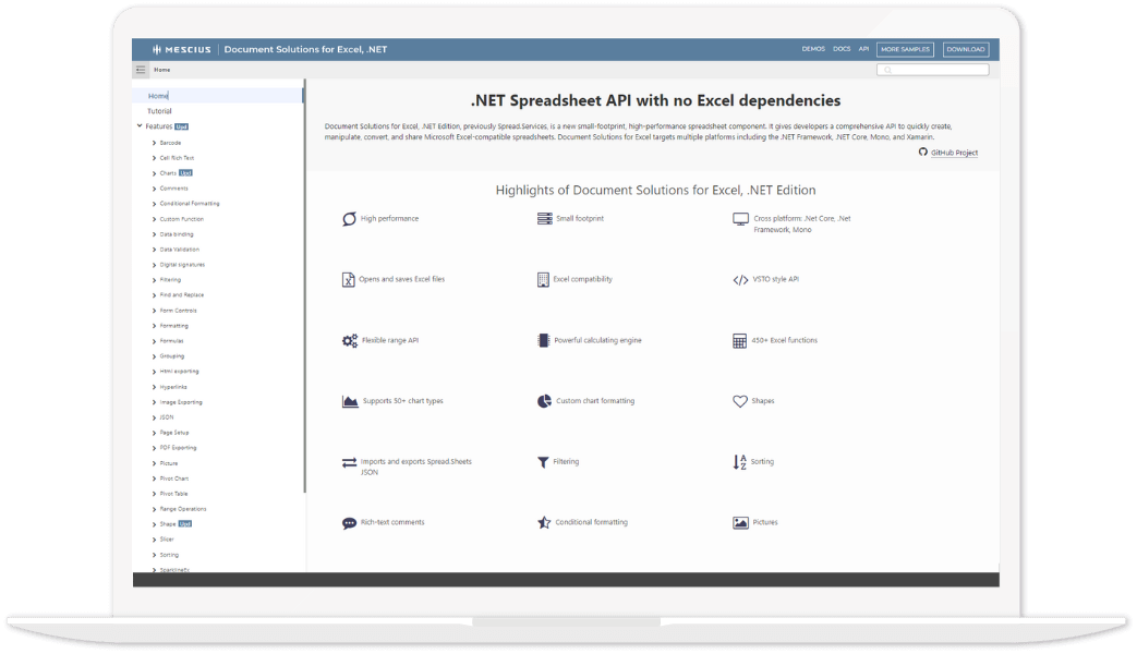 Explore the Advanced Features of a .NET Spreadsheet API