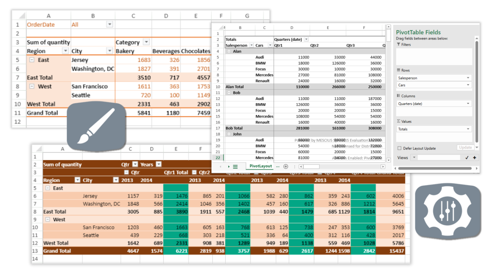 Fully Customize JS Pivot Table Control
