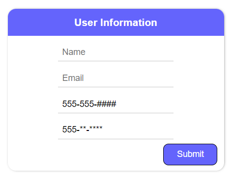 Custom JavaScript Input Form