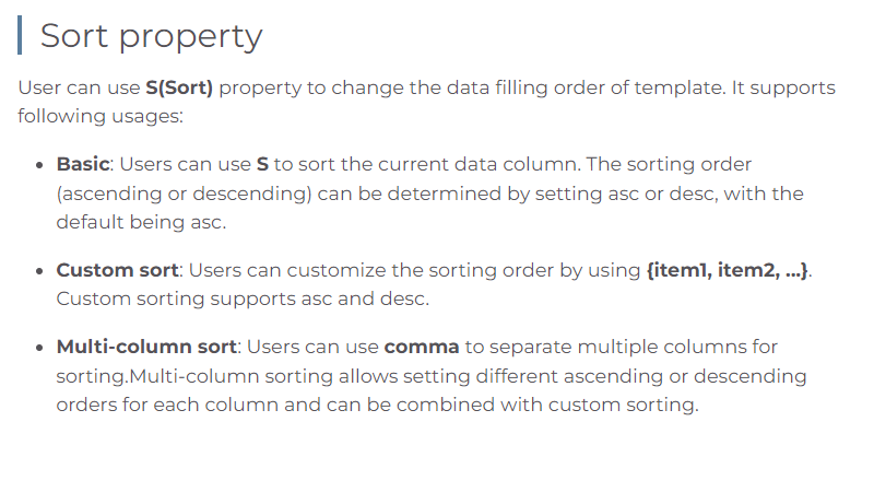 Programmatically sort Excel template data using CSharp (C#)