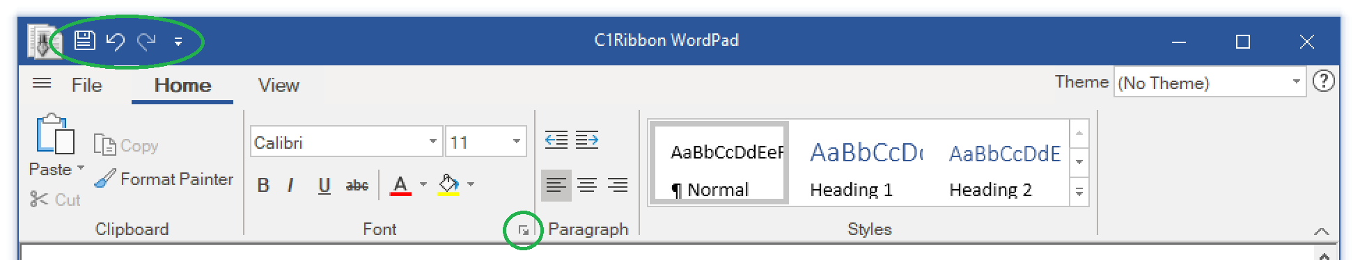 WinForms Ribbon UIA Buttons