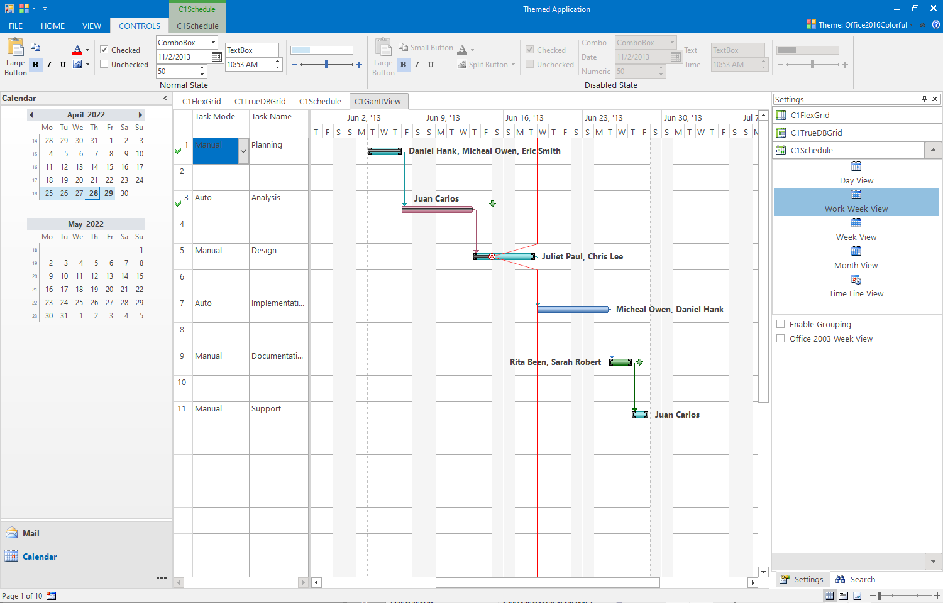 WinForms Office 2016 Themes