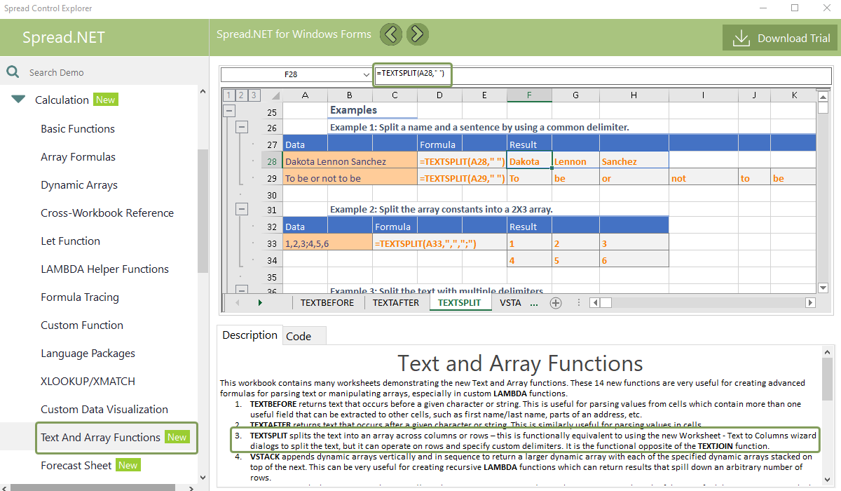 Text and Array Functions