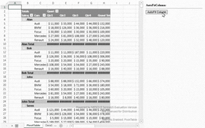 Auto Fit Pivot Table Columns