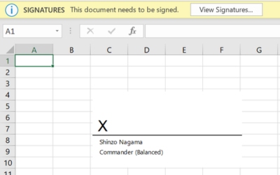 Digital Signatures in Excel using C# .NET