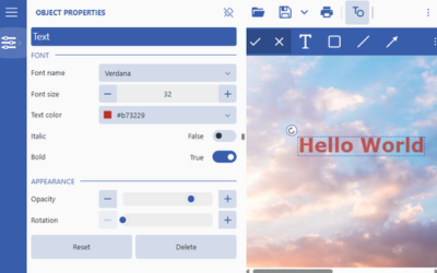 Allow users insert fully customizable text directly onto images in Client-Side JS apps
