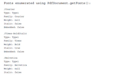 Extracting PDF Fonts using a JS PDF API Enterprise Library