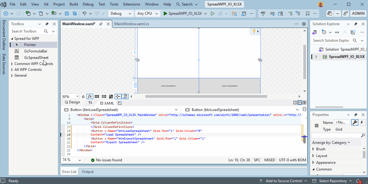 Add a Spreadsheet Component to a WPF .NET 10 Application | Developer Solution
