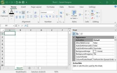 .NET Run-Time Spreadsheet Designer