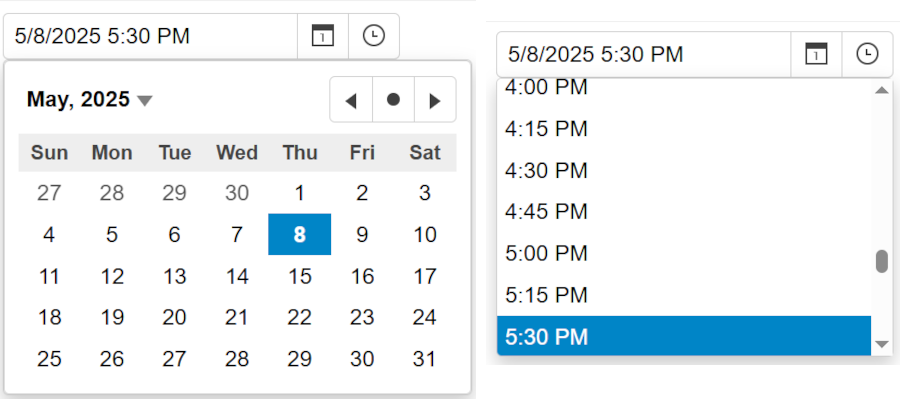 JavaScript Input Date Time