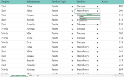 JavaScript Spreadsheet Report Data Entry |  End-user data input with full CRUD support