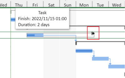 Allows users to resize scheduled tasks visually