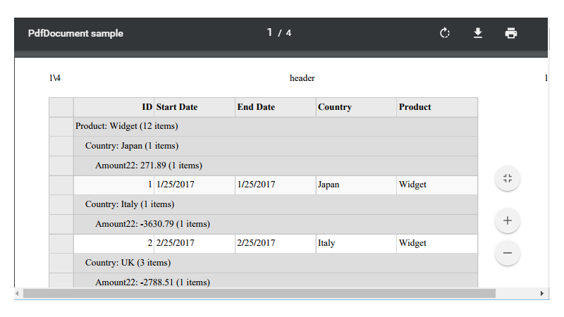 .NET DataGrid PDF Export