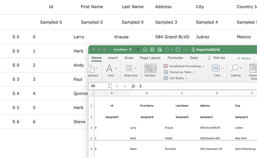 .NET DataGrid Excel Export