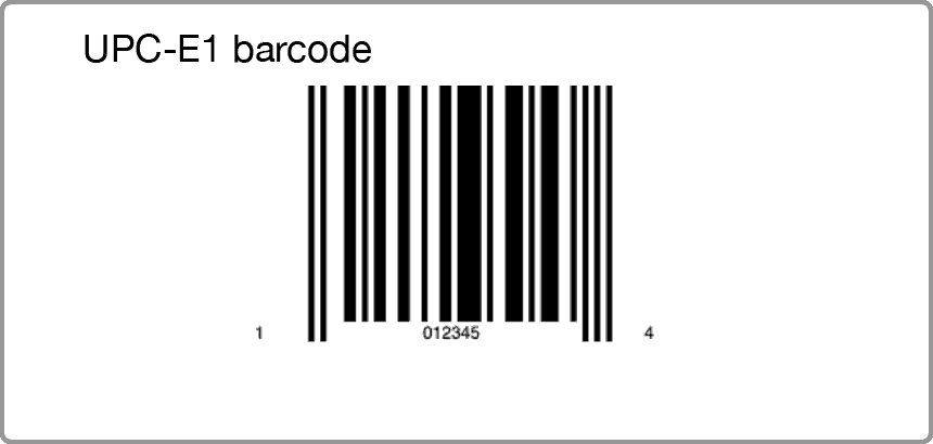 UPC-E1 Barcode
