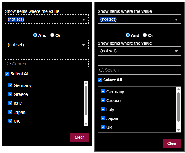 High Contrast FlexGridFilter